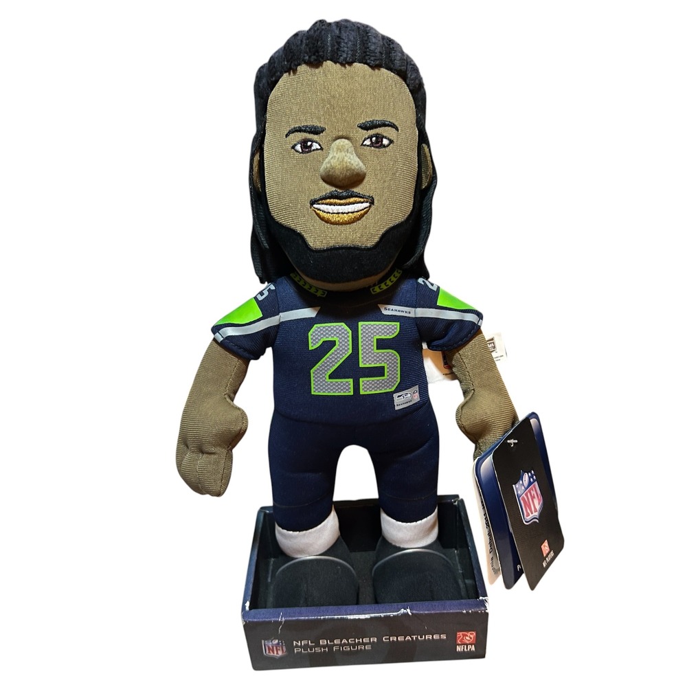 NFL Bleacher Creatures Richard Sherman Seattle Seahawks 10" Plush Figure NWT‎ 25